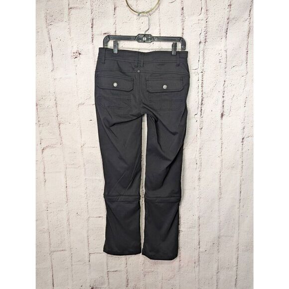 PrAna Meme Womens Pants Gray Cargo Adjustable Hiking Wicking Stretch sz 10 Conve - Picture 4 of 11